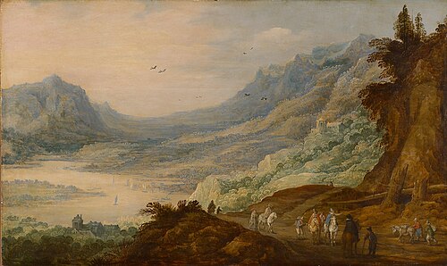 Mountain landscape with river valley, 1605, Joos de Momper
