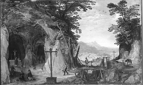 Landscape with chapel, 1605, Joos de Momper