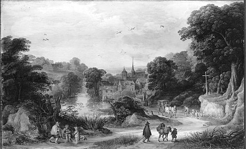 Village view, 1620, Joos de Momper
