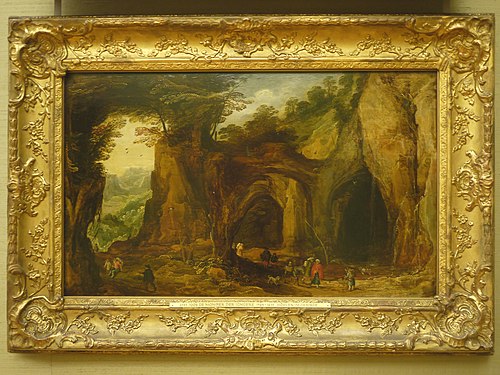 Mountain landscape with caves, 1635, Joos de Momper