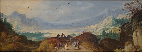 Mountain Landscape with a Lake, 1611, Joos de Momper