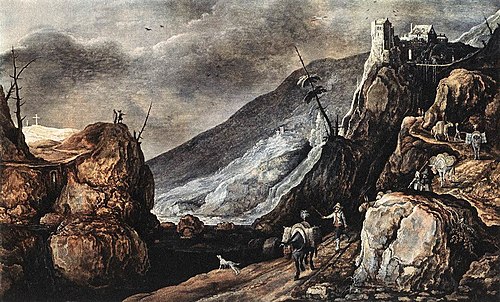 Landscape with the Temptation of Christ, 1630, Joos de Momper