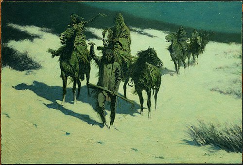 The Trail of the Shod Horse, 1907, Frederic Remington