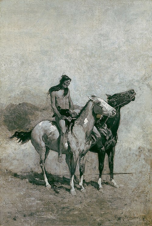 The Fire-Eater Slung His Victim Across His Pony, 1900, Frederic Remington