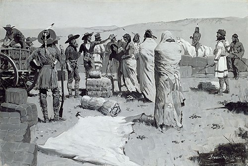 The Interpreter Waved at the Youth, 1900, Frederic Remington