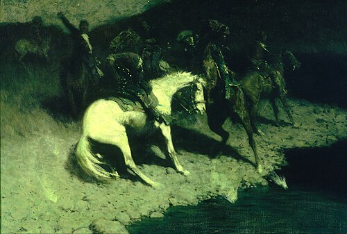 Fired On, 1907, Frederic Remington