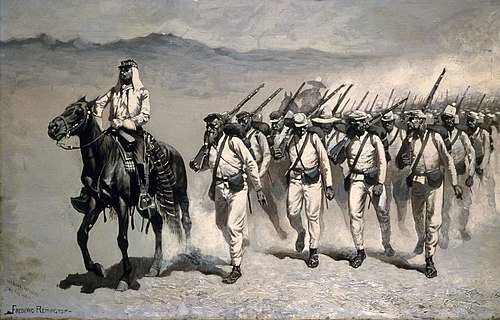 Mexican Infantry "On the March", 1890, Frederic Remington