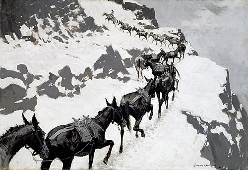 The Mule Pack, 1901, Frederic Remington