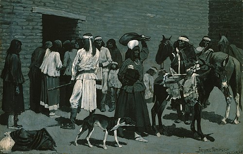 Pueblo Indian Village, 1889, Frederic Remington