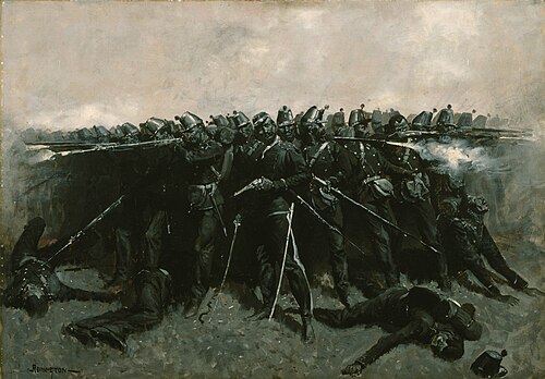 The Infantry Square, 1893, Frederic Remington