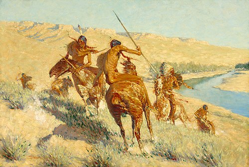 Episode of the Buffalo Gun, 1909, Frederic Remington