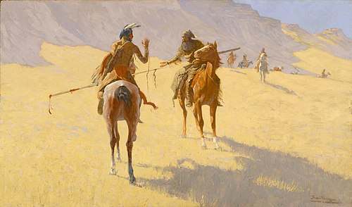 The Parley, 1903, Frederic Remington