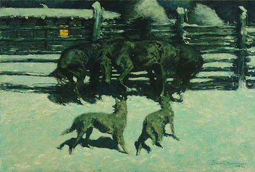 The Call for Help, 1908, Frederic Remington