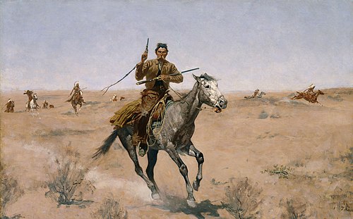 The Flight, 1895, Frederic Remington