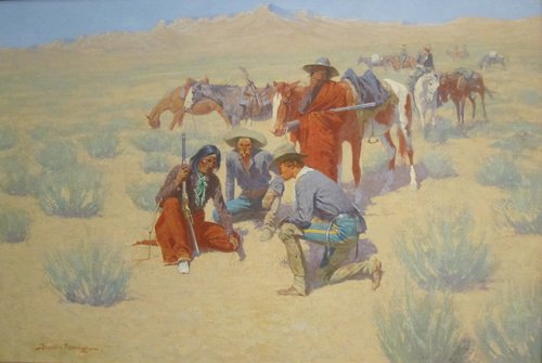 The Map in the Sand, 1905, Frederic Remington