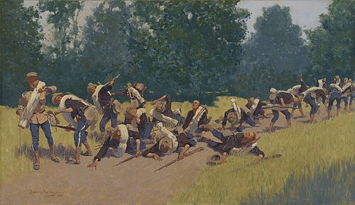 The Scream of Shrapnel at San Juan Hill, 1898, Frederic Remington