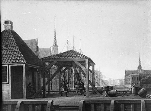 View of Copenhagen from the Weighhouse at the Stock Exchange, 1827, Christian Ferdinand Christensen