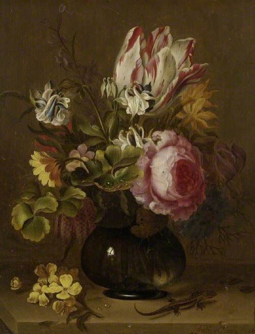 A vase of flowers, , Anthony, the younger Claesz.