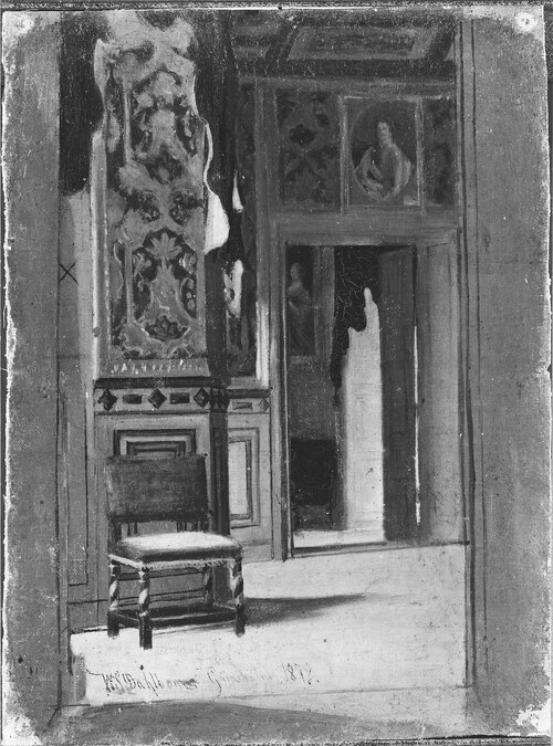 Gripsholm's Castle, Karl IX's atrium, 1878, Wilhelm Dahlbom