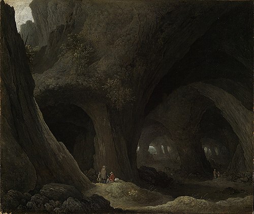 Cave with resting shepherds, 1653, Guillam Dubois