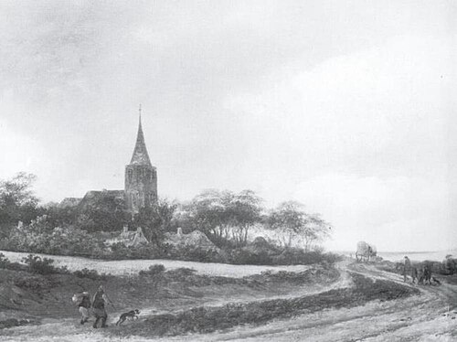 Dutch Village with a Church, 1659, Guillam Dubois