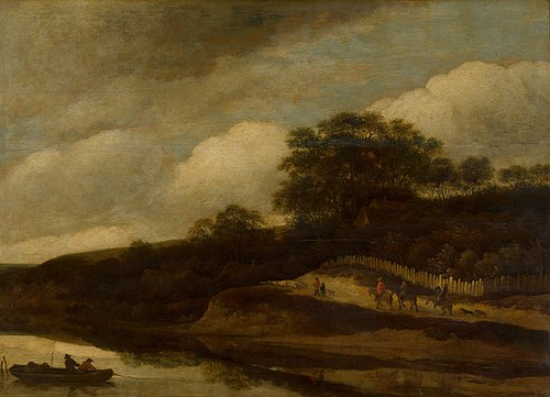 Hilly Landscape beside a Stream, 1652, Guillam Dubois