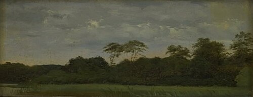 En eng ved en skovsø, 1843, Carlo Eduardo Dalgas