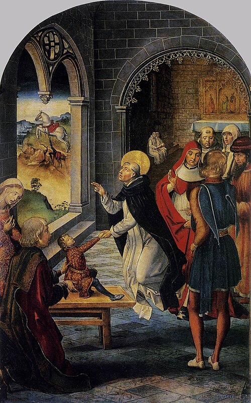 Saint Dominic resurrects a Boy, 1493, Pedro Berruguete