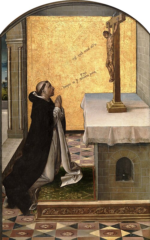 Saint Peter the Martyr praying, 1496, Pedro Berruguete