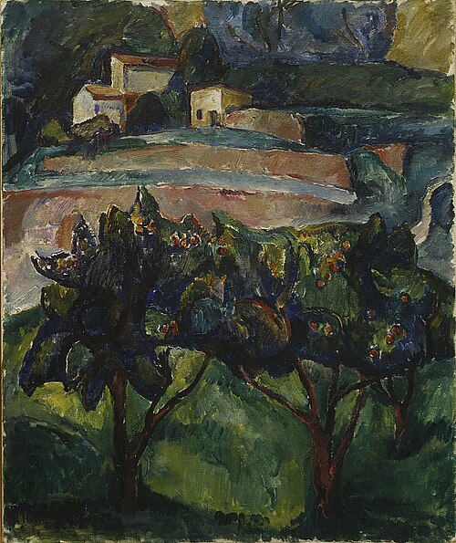 Landskap fra Syd-Frankrike, 1912, Per Deberitz