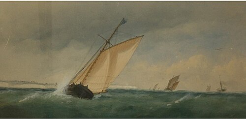 Boats off a Coast, 1854, Charles Foot Tayler