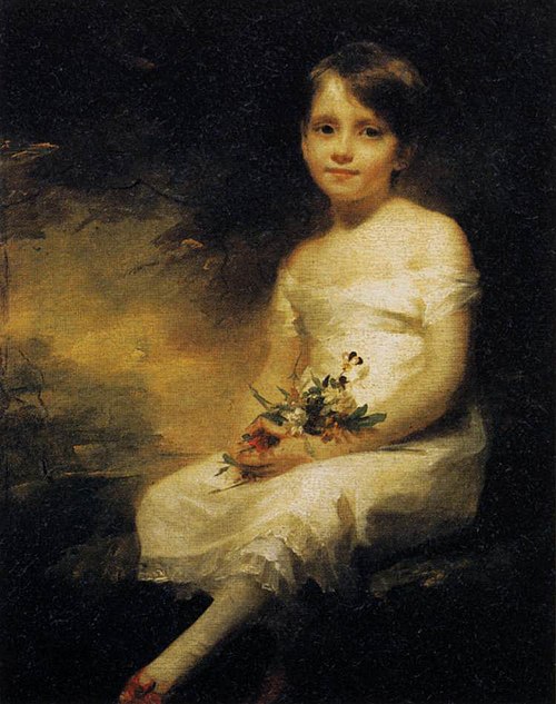 Young Girl Holding Flowers, 1787, Henry Raeburn