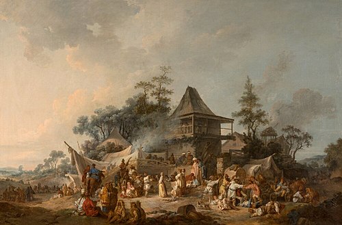 Le Cabak, une taverne près de Moscou, 1767, Jean-Baptiste Le Prince