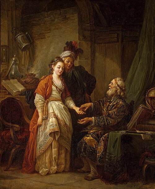 Visit to a Palmist, 1775, Jean-Baptiste Le Prince