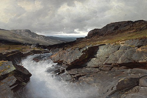Fjellparti, 1884, Andreas Edvard Disen