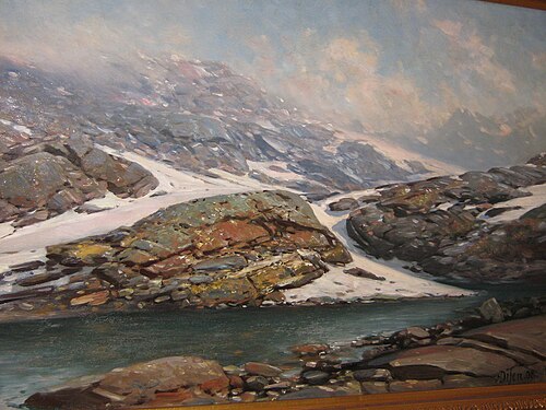 Fra Jotunheimen, Melkedalen, 1908, Andreas Edvard Disen