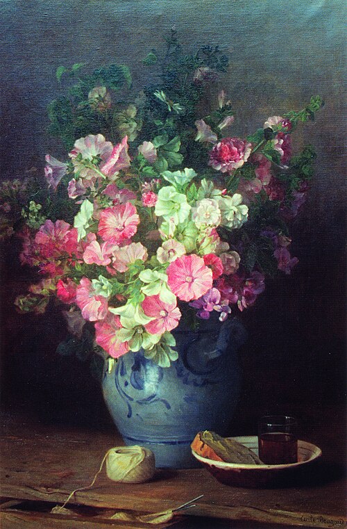 Lavatères, 1884, Cécile Bougourd