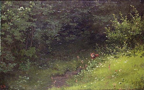 Fox in the Wood, 1874, Carl Schøyen