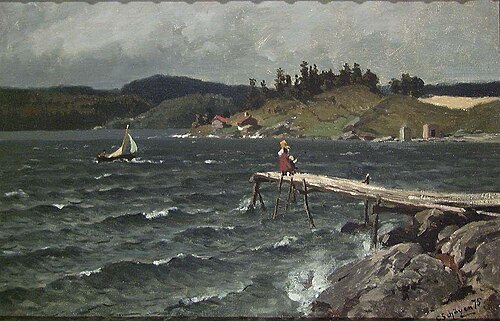 From the Coast of Christianiafjorden, 1875, Carl Schøyen