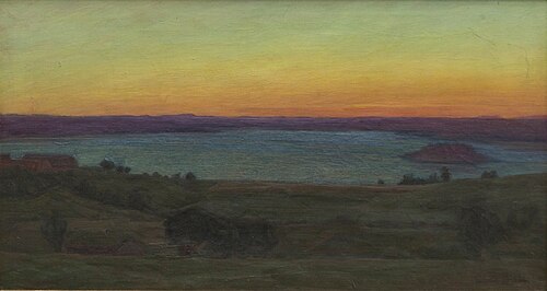 Høstaften. Borgenfjorden, 1905, Einar Øfsti