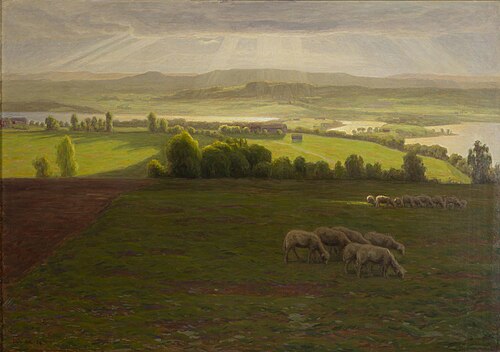 Landskap, Inderøy, 1902, Einar Øfsti