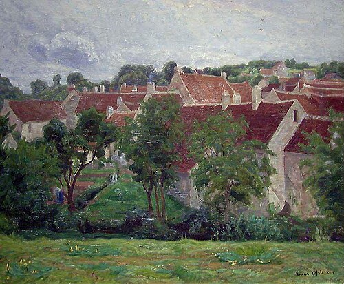 View of Nesles in France, 1904, Einar Øfsti