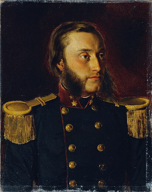 Der Schiffsbau-Ingenieur Josef von Romako als Oberleutnant, 1851, Anton Romako