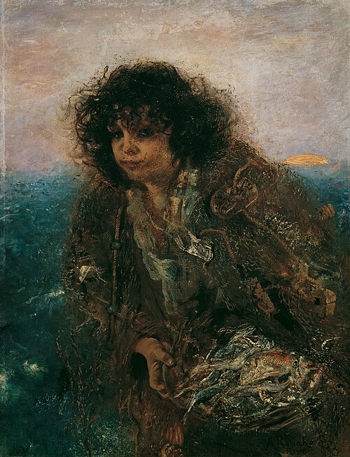 Italienisches Fischerkind, 1874, Anton Romako