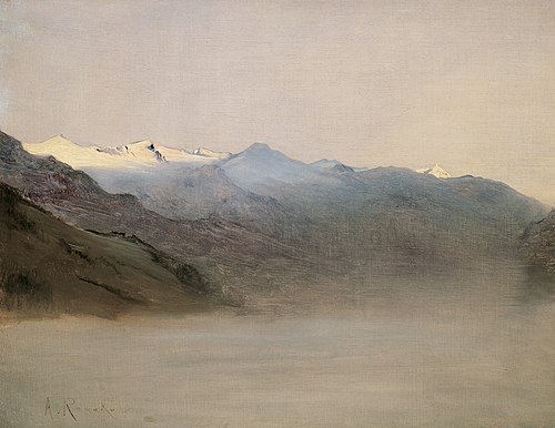 Das Gasteinertal im Nebel, 1877, Anton Romako