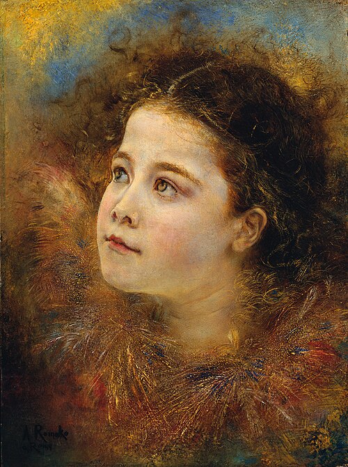 Mädchen mit Ährenhalskrause, 1875, Anton Romako