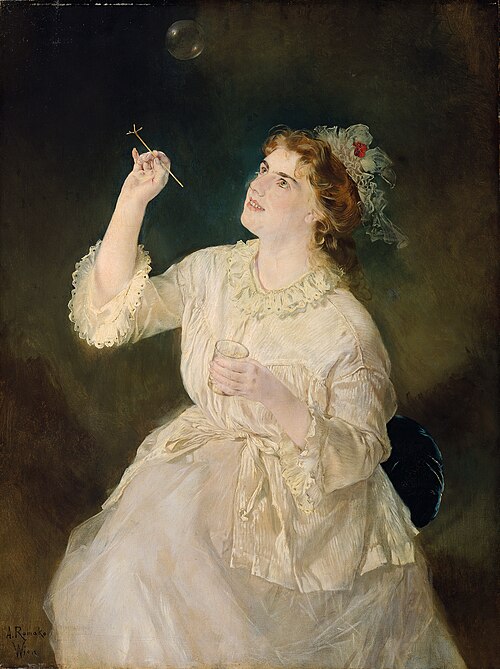 Die Seifenbläserin, 1871, Anton Romako