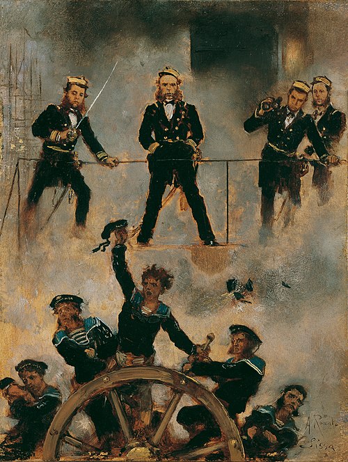 Tegetthoff in der Seeschlacht bei Lissa II, 1881, Anton Romako