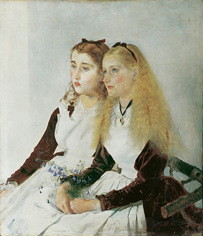 Die Nichten des Künstlers, Elisabeth und Maja, 1873, Anton Romako