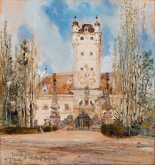 Greillenstein Castle, 1885, Anton Romako